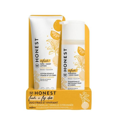 The Honest Company Refresh Shampoo + Body Wash and Lotion Duo Gift Set - Citrus Vanilla - 18.5 fl oz
