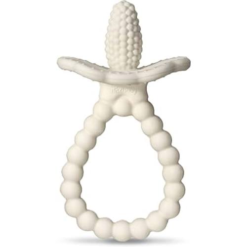 Amazon.com: RaZbaby RaZberry Plus Baby Teether – Easy-to-Hold Toy for Front & Back Teething Relief, BerryBumps Texture for Sensory Development, Soothes Sore Gums, BPA-Free, Great Gift for Babies 3M+ – White