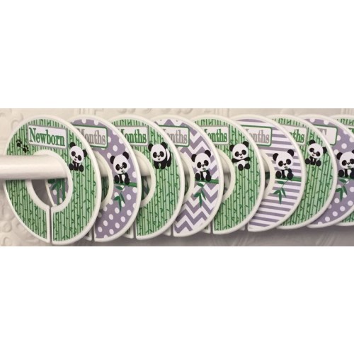 Baby Closet Dividers Organizers in Green Grey Black Pandas - Etsy