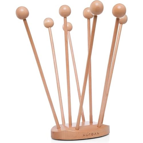 Beech Wood Plastic Bag Drying Rack - Reusable Bag & Bottle Dryer, Space-Saving Design for Kitchen, Easily Assembled and Disassembled for Storage