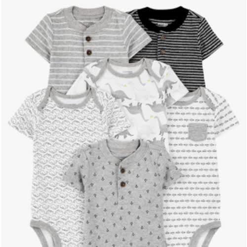 Simple Joys by Carter's Baby-Boys 6-Pack Short-Sleeve Bodysuit
