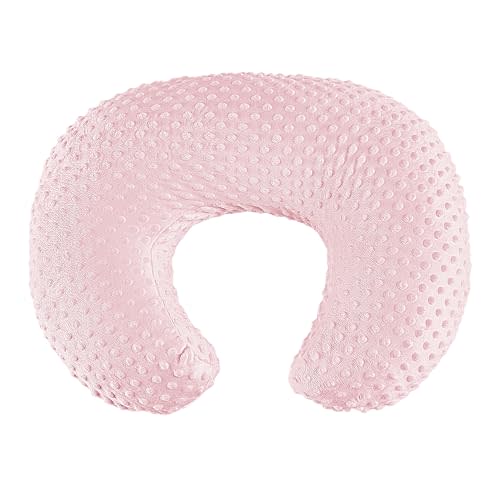 Nursing Pillow for Bottle and Breastfeeding, Ergonomic Comfort | Nursing Essentials for Mom and Baby, Feeding Support Pillow with Removable Cover, Easier and Healthier Nursing (Pink)