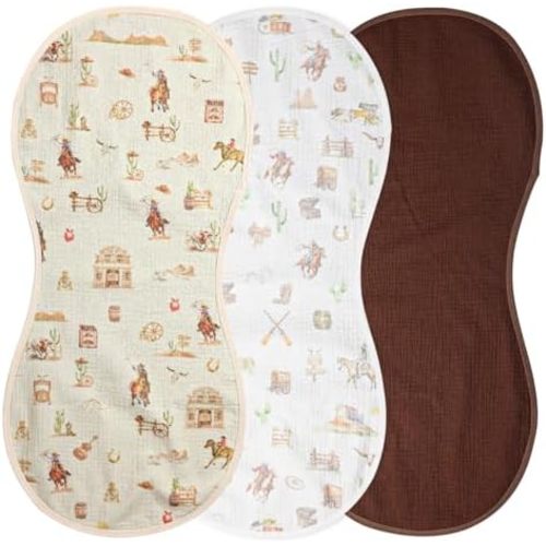 Hahafelt 3 Pcs Baby Changing Pad Liners,Cowboy,Mixed Color