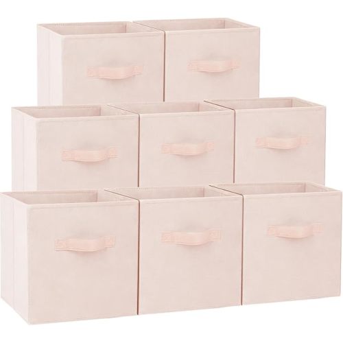 Criusia Storage Cubes - 13 Inch Heavy Duty Fabric Storage Bins for Shelves Closet Cube Organizer - 8 Pack Collapsible Cube Storage Bins Baskets for Clothes Blankets Toys - Nursery Organization