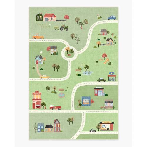 About Town Green Rug | Ruggable US