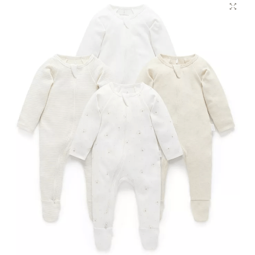 Unisex 4 Pack Zip Footie - Baby