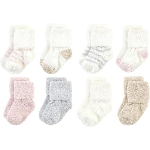 Hudson Baby Baby Girls' Cotton Rich Newborn and Terry Socks