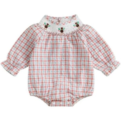 Ayalinggo thanksgiving bubble romper baby girl