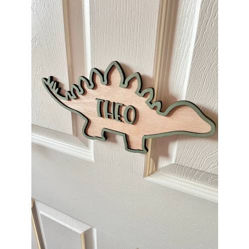 Dinosaur name Sign Personalised Dino kids door sign Boys bedroom dinosaur nursery room decor Custom sign for kid gift for dinosaur lover