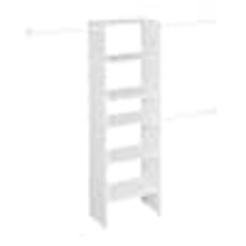 ClosetMaid Selectives 60 in. W - 120 in. W White Reach-In Tower Wall Mount 6-Shelf Wood Closet System 5702900