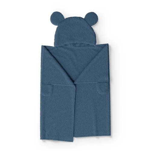 Mainstays Kids Cozy Plush Hooded Throw, Blue Bear, 50" x 40"