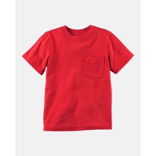 Baby Solid Short-Sleeve Pocket Tee - Red - Carter's | Carter's