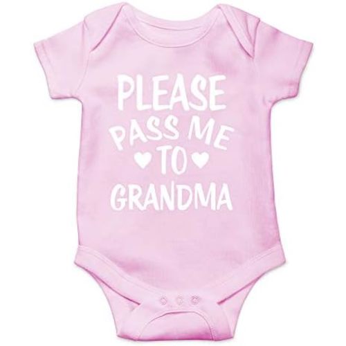 CBTwear Please Pass Me To Grandma Baby Bodysuit Funny Infant Outfit Cute Newborn Clothes Unisex Romper