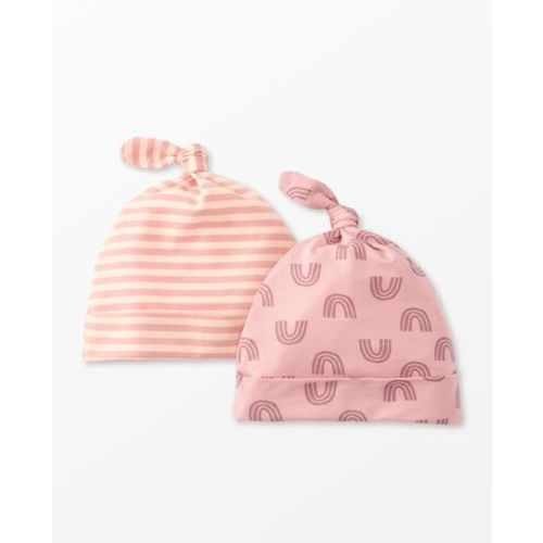 2-Piece Baby Layette Top Knot Beanie in HannaSoft™