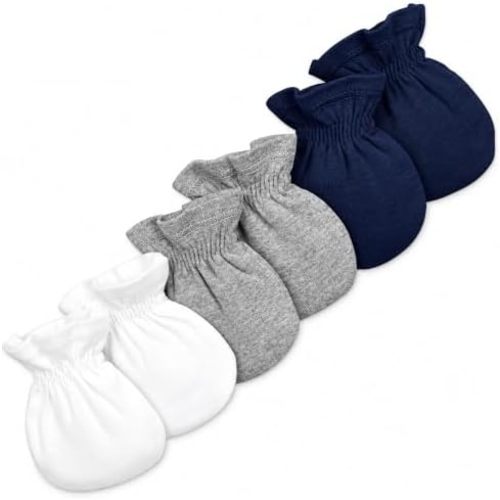 Burt's Bees Baby Unisex Baby Mittens, Infant Scratch Protection Mitts, 3 Pk