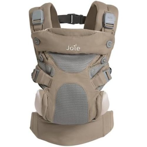 Joie Savvy Baby Carrier – Ergonomic, Adjustable Baby Carrier with 4 Carry Positions, Padded Shoulder Straps and Lumbar Support (Sandstone)
