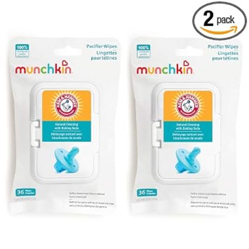 Munchkin Arm & Hammer Pacifier Wipes for Baby Essentials, 72 Count