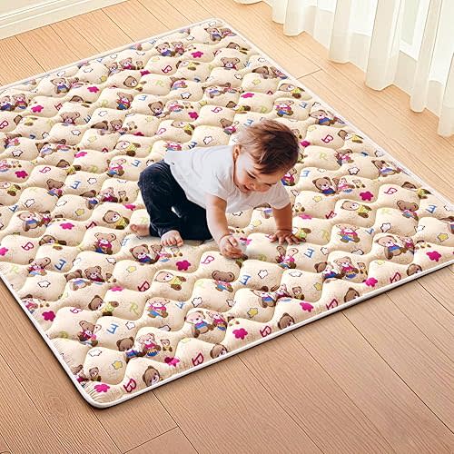 High-Density Foam Baby Play Mat, 59x59 Inches Thicken One-Piece Comfortable and Soft Playmat, Non Slip Machine Washable Floor Mat for Infants, Tapete Para Bebes,Toddlers