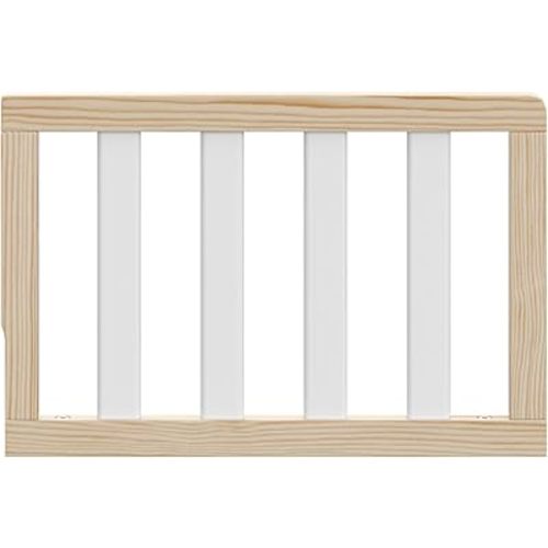 Storkcraft & Graco Toddler Safety Guardrail with Slats (Natural with White) – GREENGUARD Gold Certified, Converts Compatible Storkcraft & Graco Crib to Toddler Bed, Each Guardrail Sold Individually