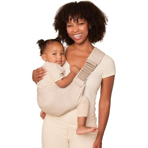 Ergobaby Upsie Hip Sling – Natural Beige Baby Carrier – Lightweight, Adjustable Sling for Toddlers – Breathable & Ergonomic Design