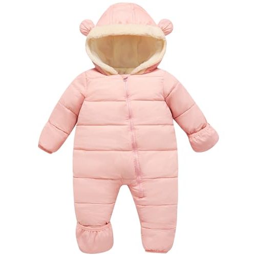 BFUSTYLE Baby Snowsuit 0-24 Months Winter Clothes Infant Boy Girl Puffer Jacket Newborn One Piece Coat with Hooded