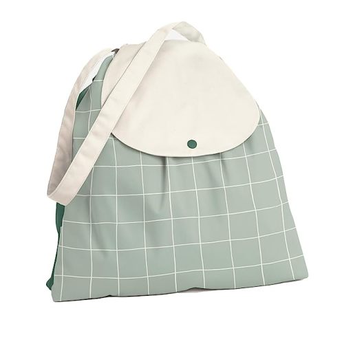 Esembly Day Bag – Reusable Wet and Dry Bag Made From Recycled Fabric With Dual Waterproof Compartments for Cloth Diapers, Swimsuits, Toiletries, and Snacks - Aloe