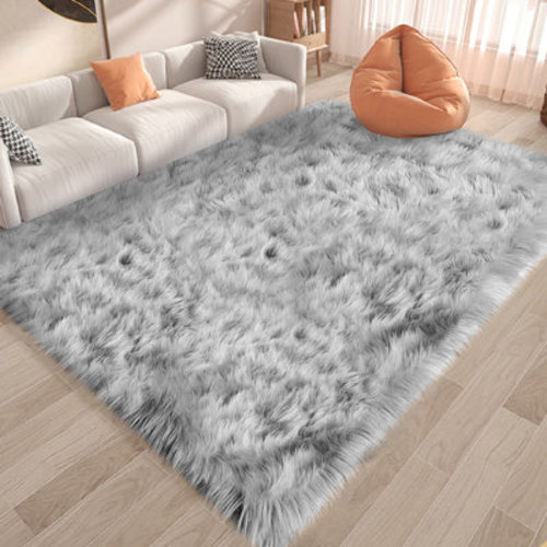 Everly Quinn Faux Fur Rug, Faux Sheepskin Shag Rug, Home Style Sheepskin Rug, Area Rug For Bedroom Living Room & Reviews | Wayfair