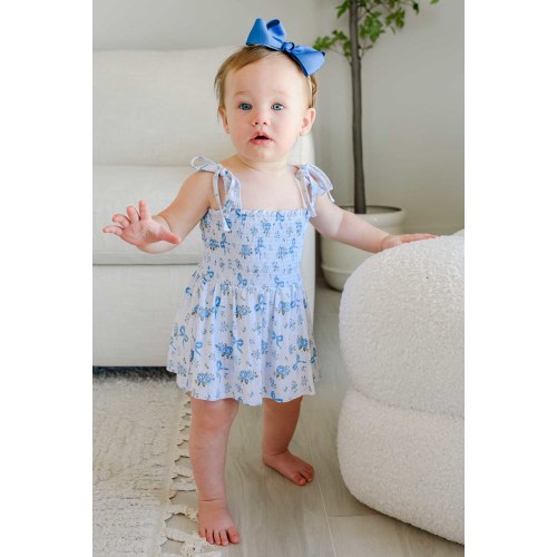 Smocked Twirl Bodysuit | Tied In Blooms