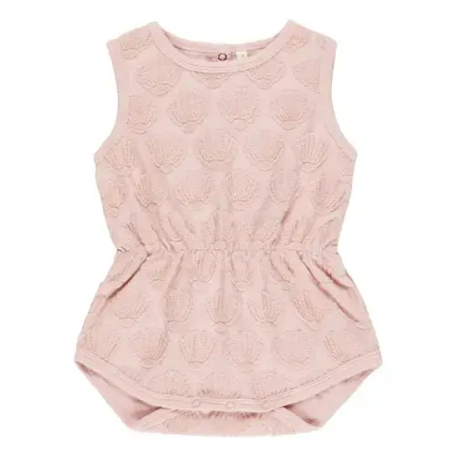 Rylee + Cru 
Terry shell romper | Pink