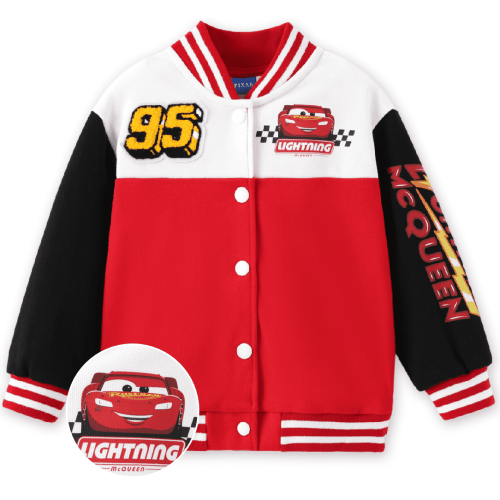 Disney Cars Boys Bomber Jackets Lightning McQueen Varsity Lightweight Sweatshirts Gift Fall Spring Toddler 2T