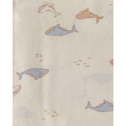 Baby 4-Pack Whale Receiving Blankets - Blue/Cream | Carter's