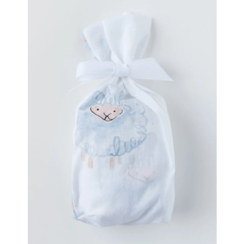 Hospital Bassinet Sheet in Blue Little Lamb
