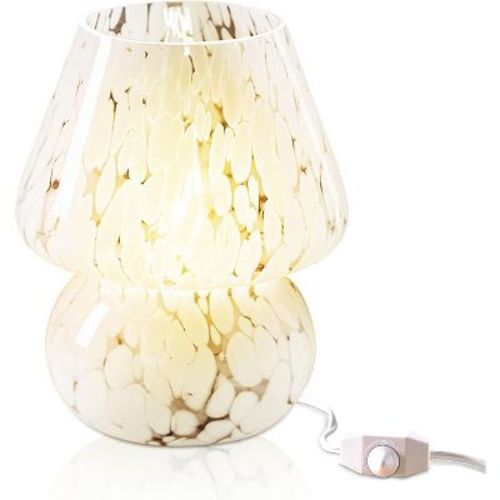Next Glow Mushroom Lamp – Dimmable LED Night Light with E26 Socket for Bedroom & Desk, Marbled White