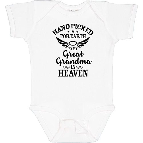 inktastic Handpicked for Earth By My Great Grandma in Heaven Baby Bodysuit