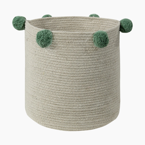 Lorena Canals Cotton Bubbly Basket - Natural/Green