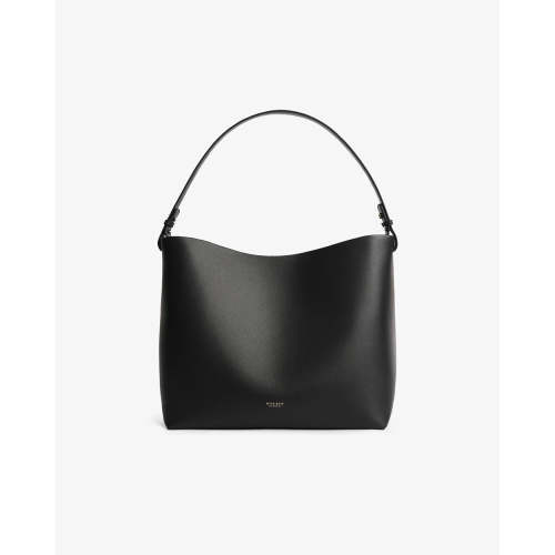 Harlow Leather Midi - Diaper Bag  - Black/Gold
