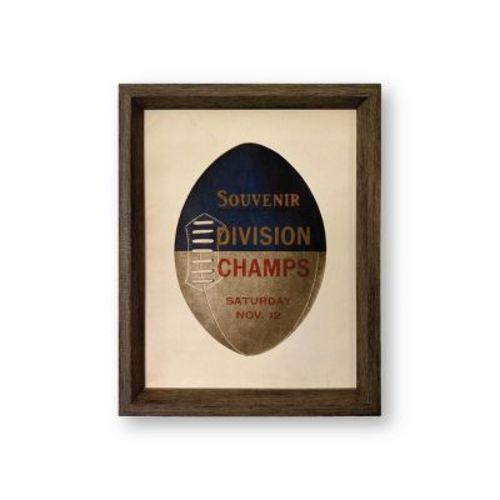 Petal Lane 11"x14" Division Champs Football Dimensional Rustic Frame Wall Art