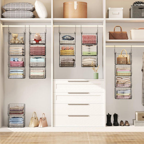 Ebern Designs Four-layer Hanging Basket For Wardrobe & Reviews | Wayfair