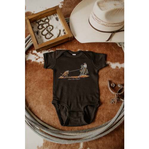 Calf Roper Onesie - Black – Boots & Bows Baby Co