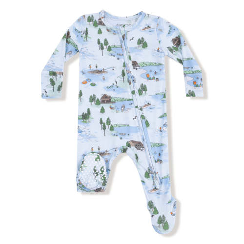 2-Way Zip Footie, Lake Life