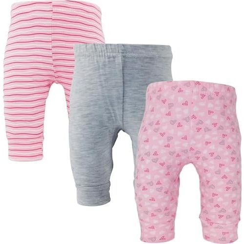 123 Bear Infant and Toddler Soft Cotton Spandex Boys and Girls Pants Multipacks
