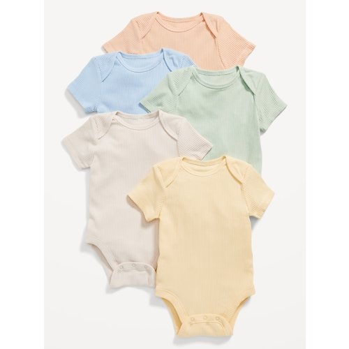 Unisex Short-Sleeve Bodysuit 5-Pack for Baby