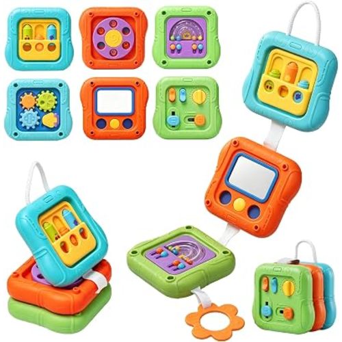 SOCBTNSO Montessori Busy Board Travel Toy for Toddlers
