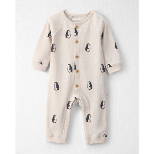 Baby Organic Cotton Waffle Knit Jumpsuit in Penguins - Little Planet | Carter's
