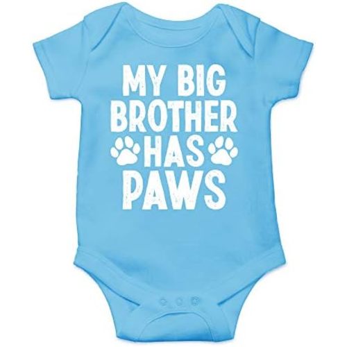 CBTwear My Big Brother Has Paws - Baby Clothes - Funny Newborn Bodysuit Outfits for Boys and Girls