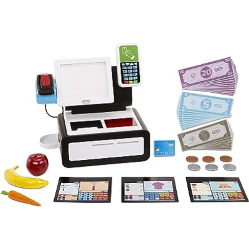 Little Tikes First Self-Checkout Stand Realistic Cash Register Pretend Play Toy for Kids