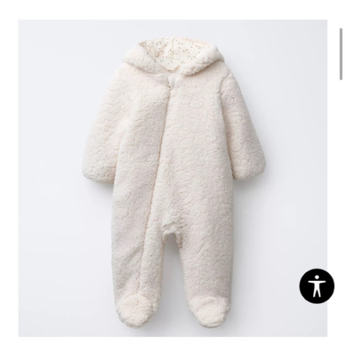 POLAR FLEECE ROMPER - Ecru | ZARA United States