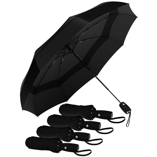 REPEL Windproof Travel Umbrella - Compact & Withstands Winds up to 85MPH , Strongest Premium Auto Folding Umbrella for Rain and Sun - Durable, Light & Portable for Women & Men , Fits Backpack & Cars
