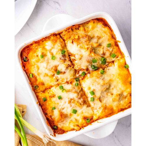 4 Ingredient Chicken Enchilada Casserole - Jo Cooks