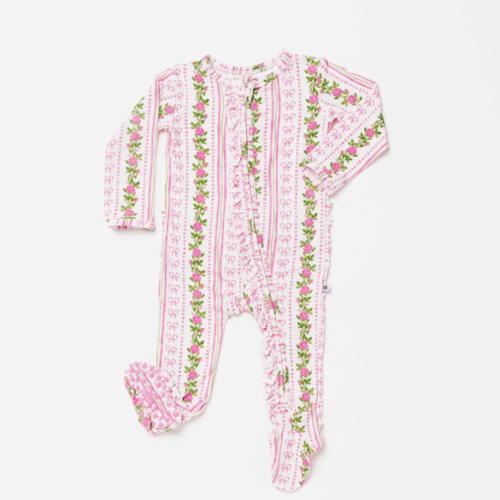 Bowquet of Roses Ruffle Footie